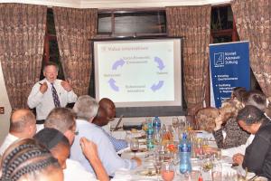 Professor Kotzé during his presentation of the World Value Survey findings