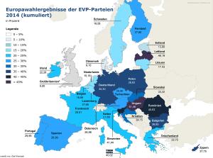 Europawahlergebnisse der EVP-Parteien