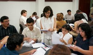 Luz Maria Sanchez en el taller "DERECHOS HUMANOS EN ACCIÓN", Universidad Autónoma de Campeche