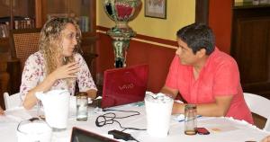 Romina Sijniensky y Carlos Zelada, taller "Comentario CADH", Campeche (Enero 2012)