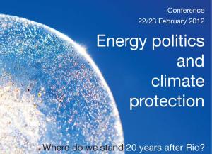 Plakat Konferenz "Energy politics and climate protection", Riga