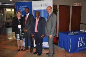 v.l.n.r. Prof. Susan Steinman, The People Bottomline, Prof Tawana Kupe, Wits University Deputy Vice Chancellor, Mr Mandla Nkomfe, Political Adviser to the Minister of Cooperative Governance and Traditional Affairs (Pravin Gordhan) and Dr Holger Dix, KAS