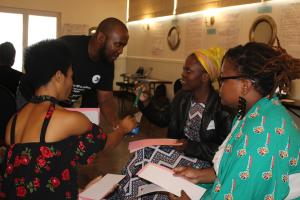 Participants discuss at the DDP Civic Education Training.