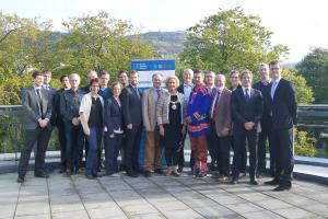 Mrs. Trude Drevland, Mayor of Bergen with the participants of the workshop